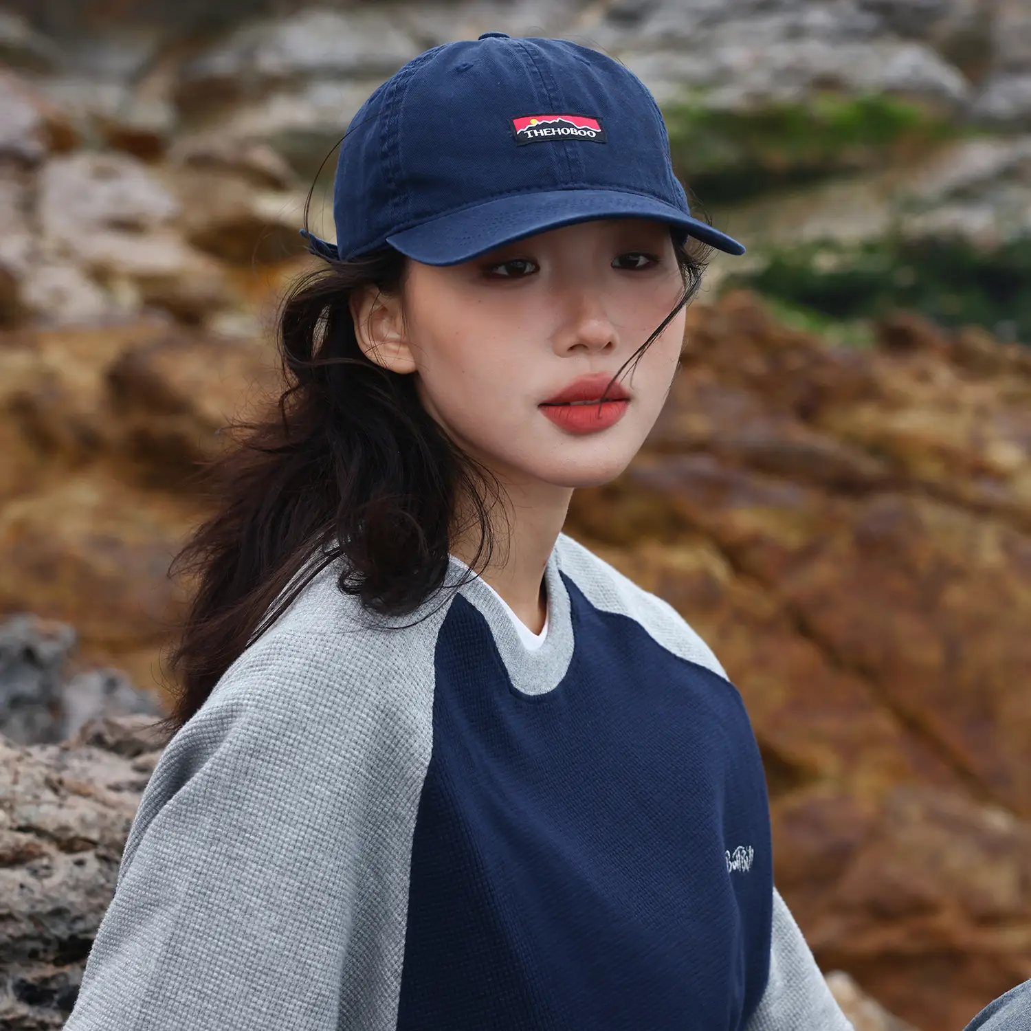 Men's Blue Baseball Cap with Brand Logo - Image 5