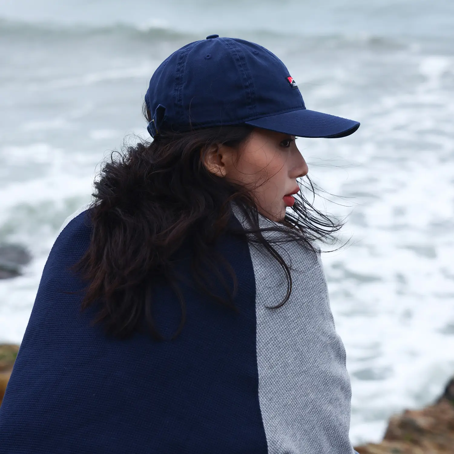 Men's Blue Baseball Cap with Brand Logo - Image 6