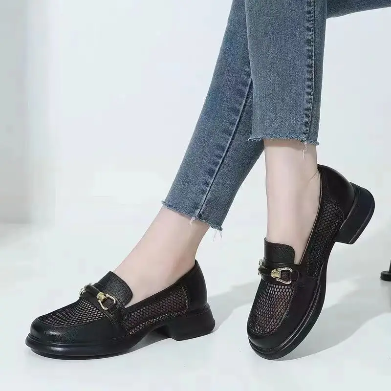 Women's Mesh Loafers Hollow Out Flat Slip-On - Image 5