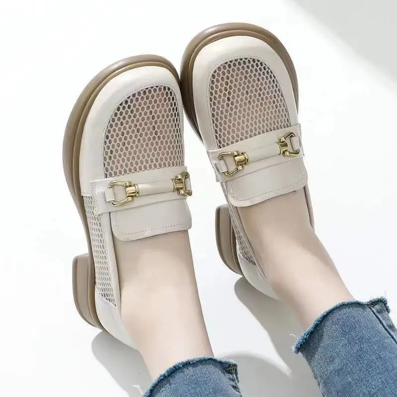 Women's Mesh Loafers Hollow Out Flat Slip-On - Image 6