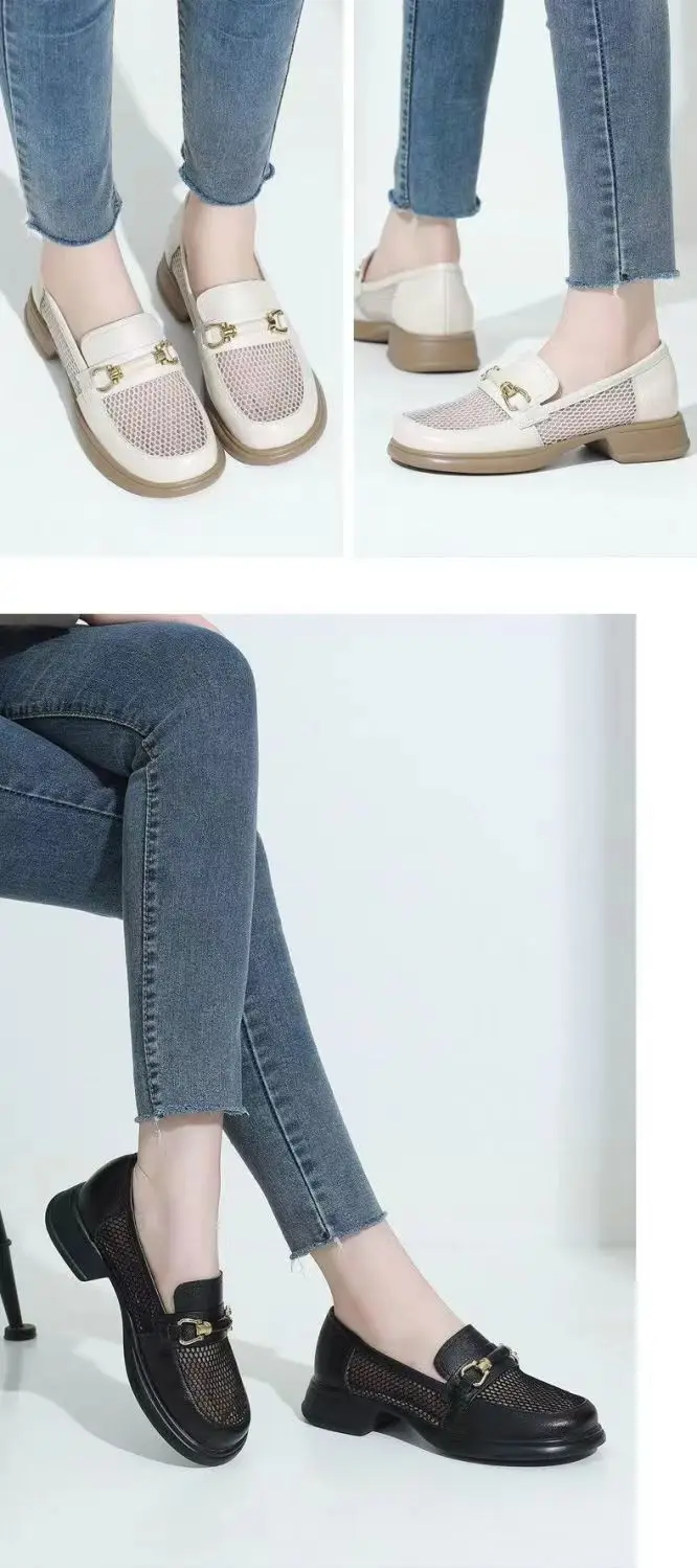 Women's Mesh Loafers Hollow Out Flat Slip-On — feature 4