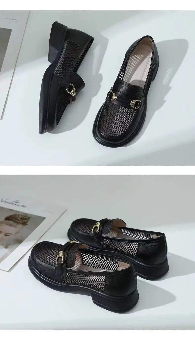 Women's Mesh Loafers Hollow Out Flat Slip-On — feature 9