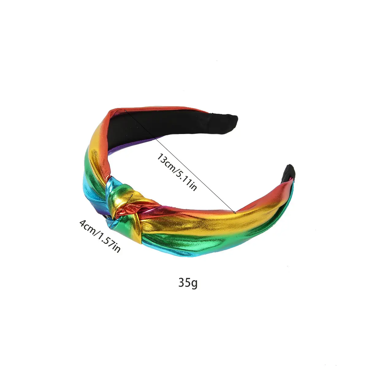 Rainbow Laser Knot Headband for Women - Image 12