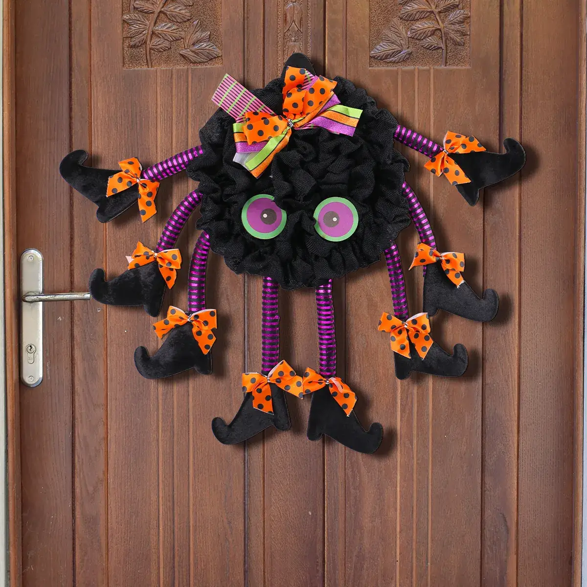 Halloween Multi-Legged Spider Wreath Decoration - Image 4