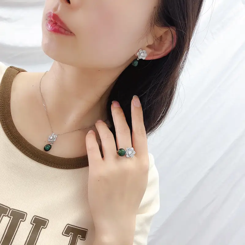 珍珠镶嵌三件套