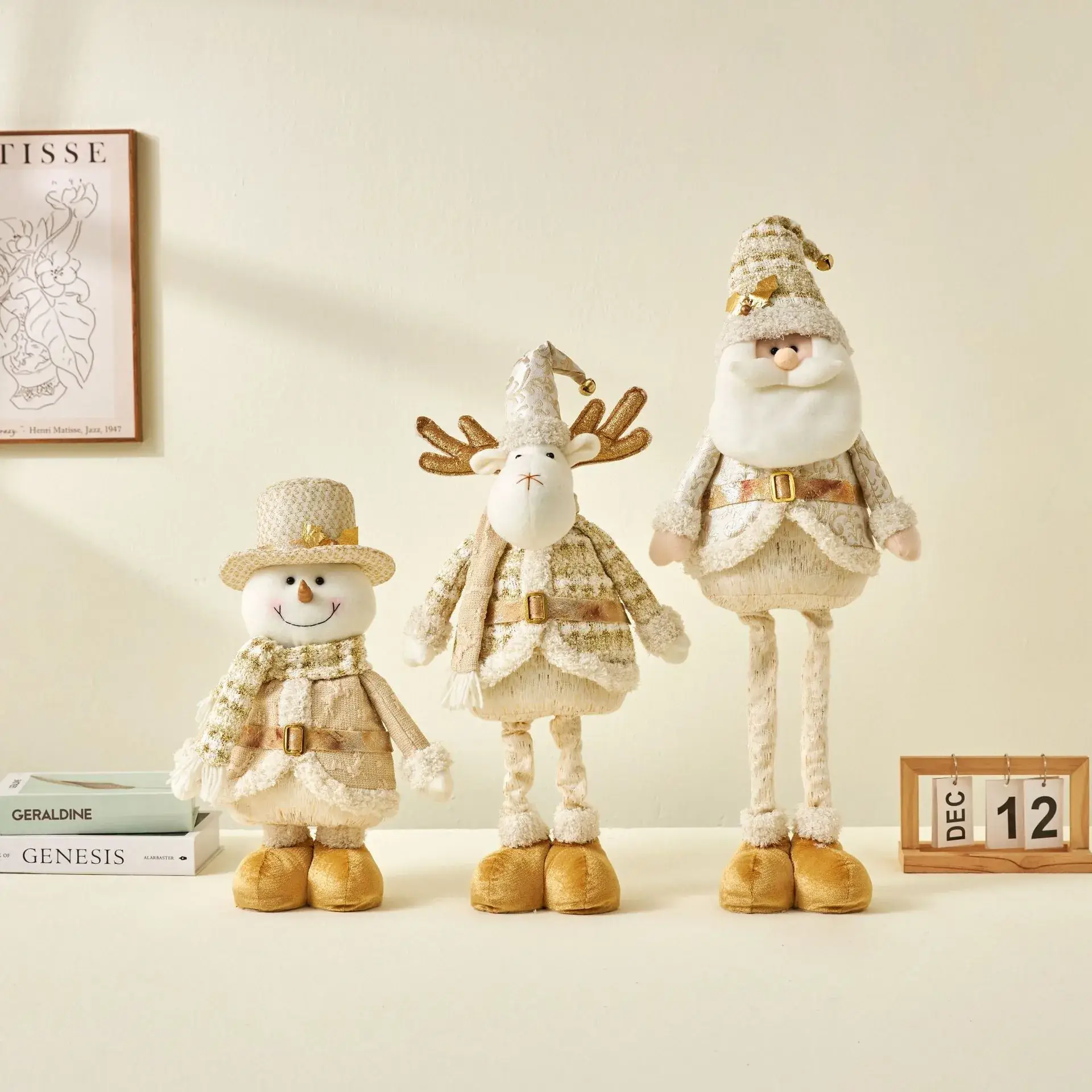Nordic Christmas Snowman Doll with Telescopic Leg - Image 7