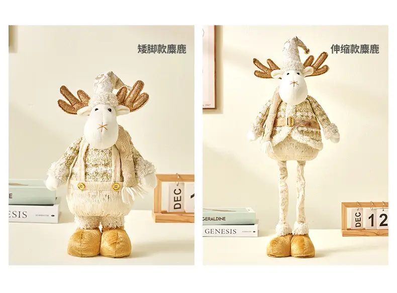 Nordic Christmas Snowman Doll with Telescopic Leg — feature 12