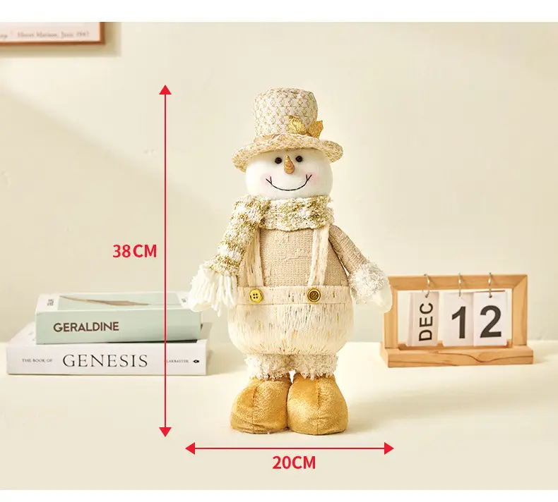 Nordic Christmas Snowman Doll with Telescopic Leg — feature 6