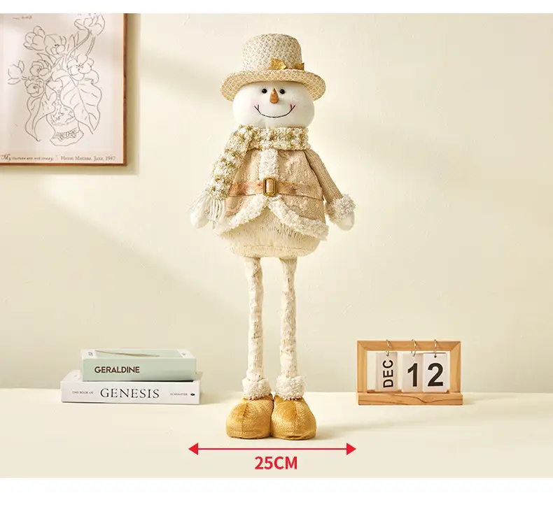 Nordic Christmas Snowman Doll with Telescopic Leg — feature 7