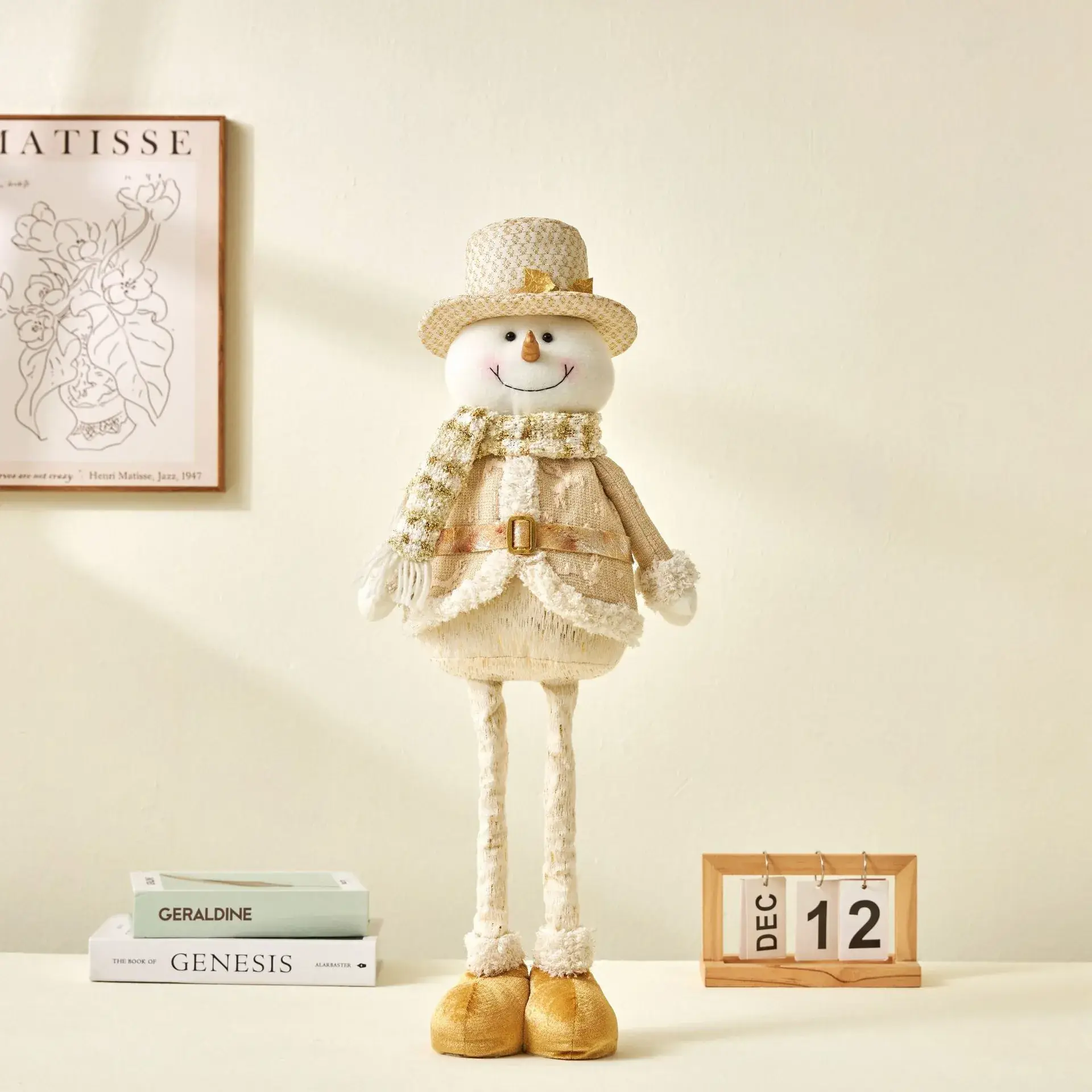 Nordic Christmas Snowman Doll with Telescopic Leg - Image 4