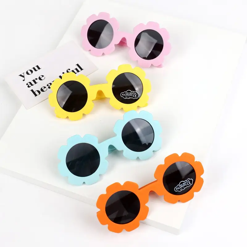 Baby Flower Sunglasses Green Polarized Kids