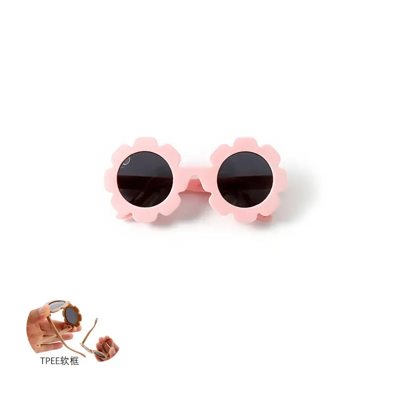 Baby Flower Sunglasses Green Polarized Kids