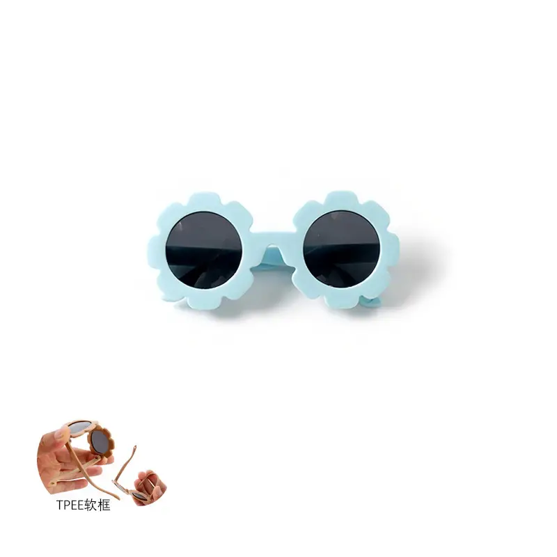 Baby Flower Sunglasses Green Polarized Kids