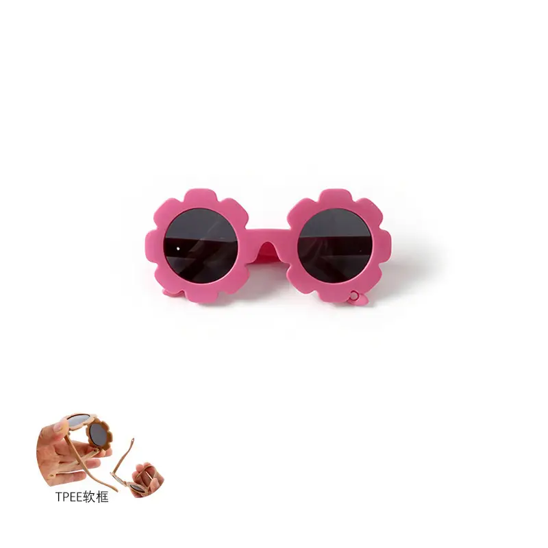 Baby Flower Sunglasses Green Polarized Kids