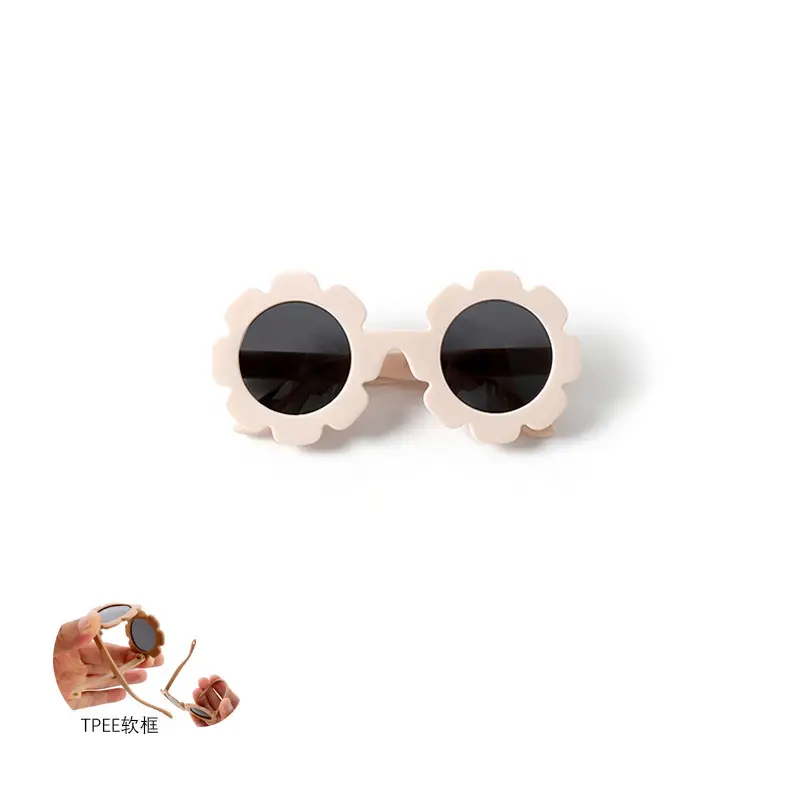 Baby Flower Sunglasses Green Polarized Kids