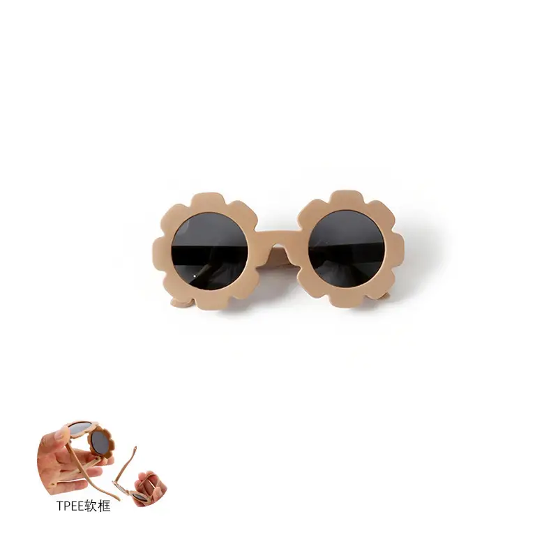 Baby Flower Sunglasses Green Polarized Kids