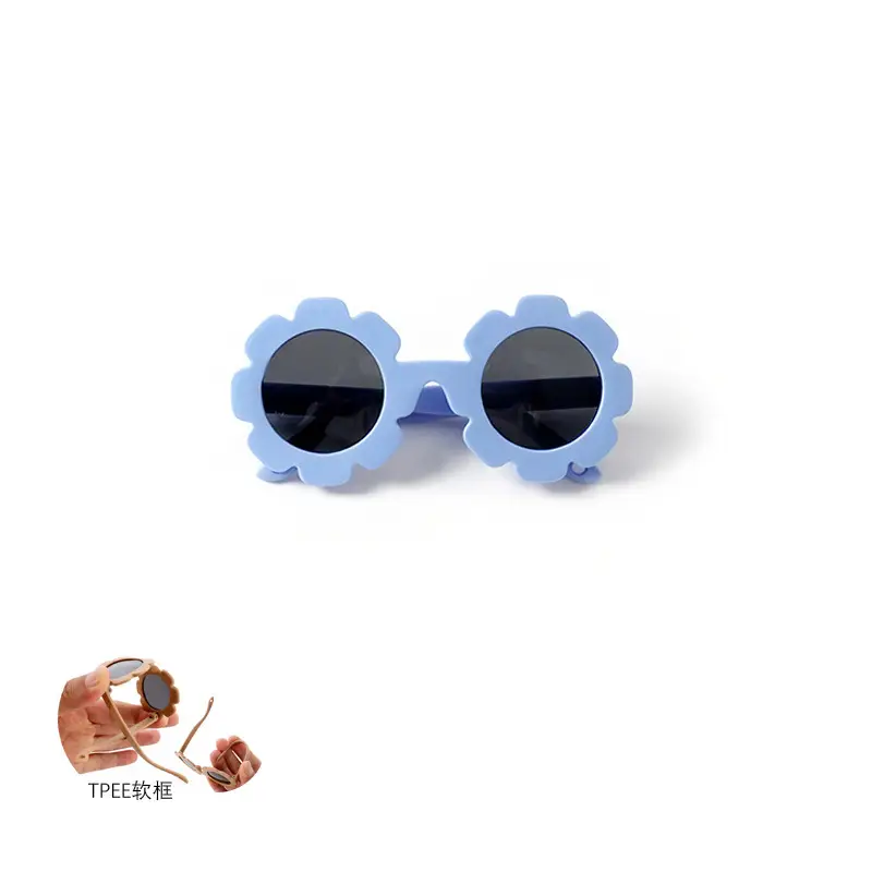 Baby Flower Sunglasses Green Polarized Kids
