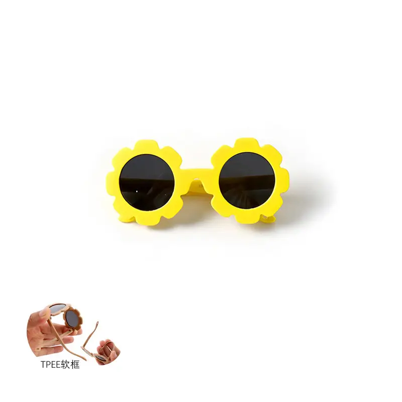 Baby Flower Sunglasses Green Polarized Kids