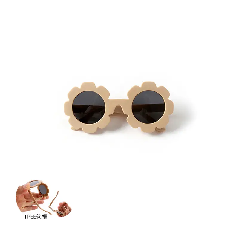 Baby Flower Sunglasses Green Polarized Kids