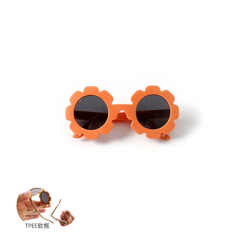 Baby Flower Sunglasses Green Polarized Kids