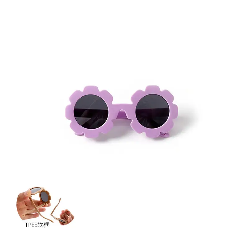 Baby Flower Sunglasses Green Polarized Kids