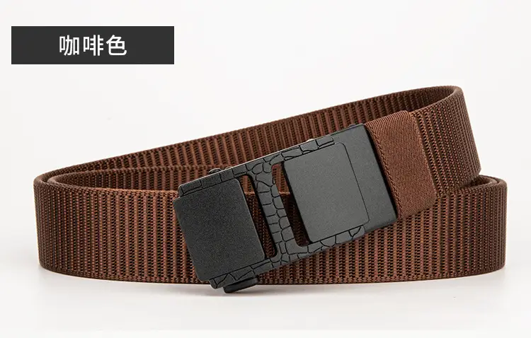 Black Tactical Belt with Sand Buckle, I-Shaped, Hand-Woven β feature 15