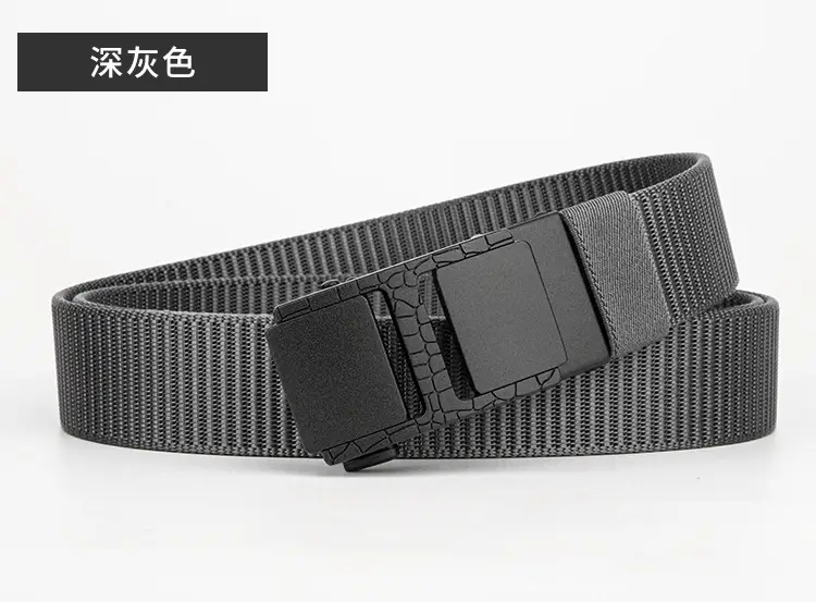 Black Tactical Belt with Sand Buckle, I-Shaped, Hand-Woven β feature 20