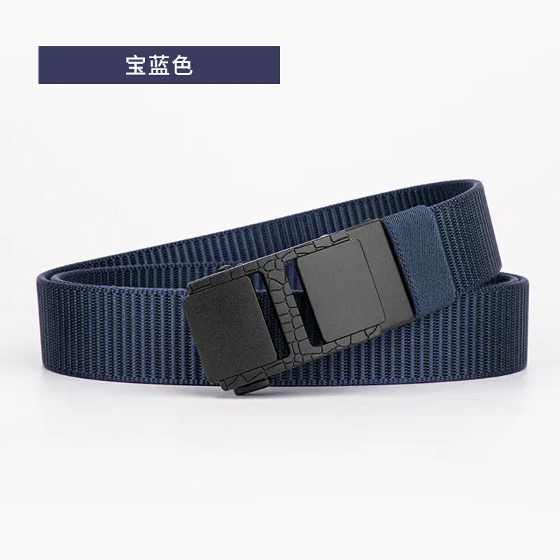 Black Tactical Belt with Sand Buckle, I-Shaped, Hand-Woven - Image 7