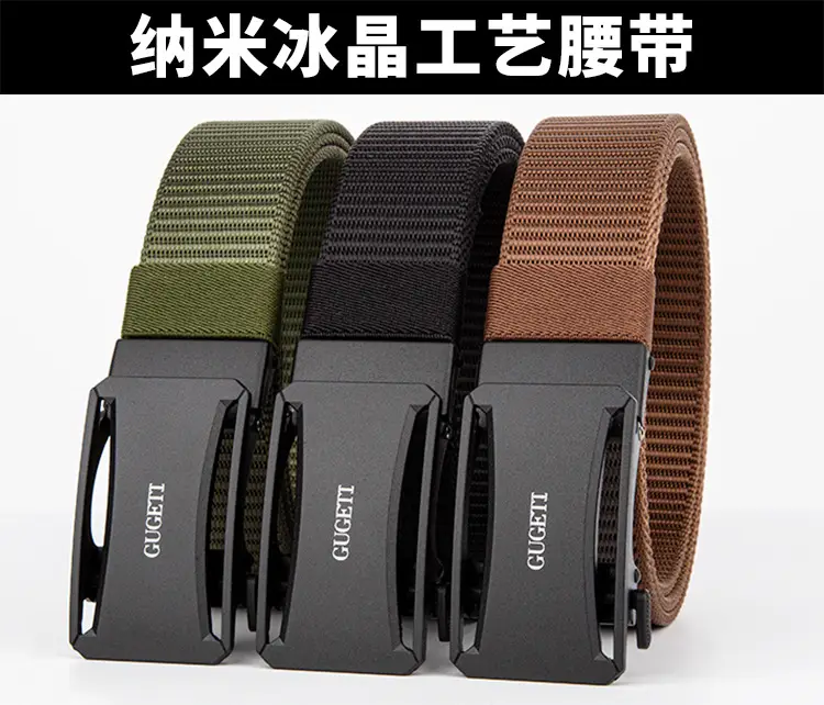 Men's Green Automatic Buckle Belt Anti-Scratch Wear Resistant β feature 5