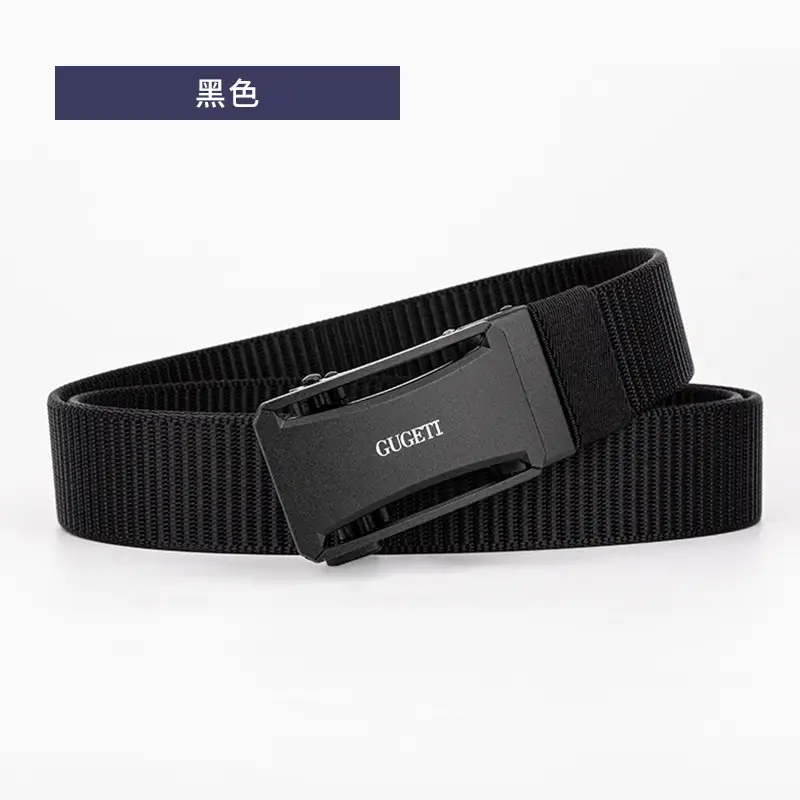 Men's Green Automatic Buckle Belt Anti-Scratch Wear Resistant