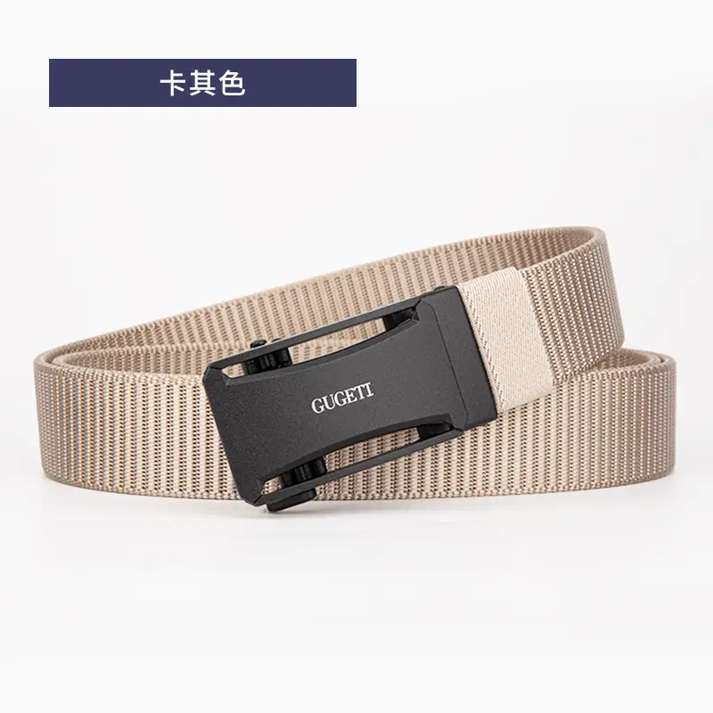 Men's Green Automatic Buckle Belt Anti-Scratch Wear Resistant - Image 2