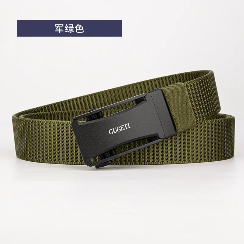 Men's Green Automatic Buckle Belt Anti-Scratch Wear Resistant - Image 4