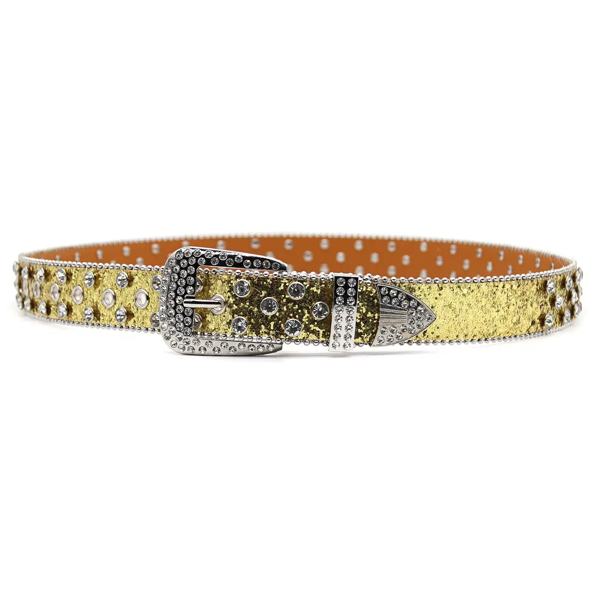 Blue Rhinestone Wide Belt Women's Punk Style - Image 15