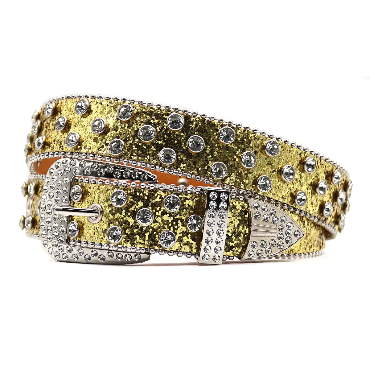 Blue Rhinestone Wide Belt Women's Punk Style - Image 10