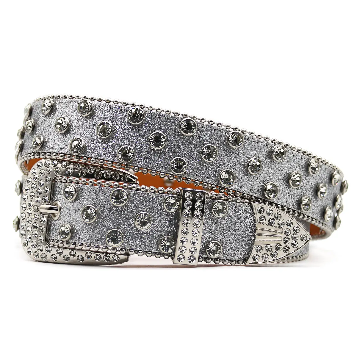 Blue Rhinestone Wide Belt Women's Punk Style - Image 7