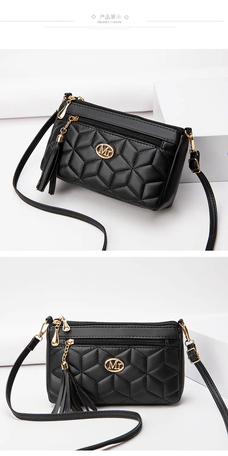 Women's Black Quilted Crossbody Bag 2026 New Model — feature 20