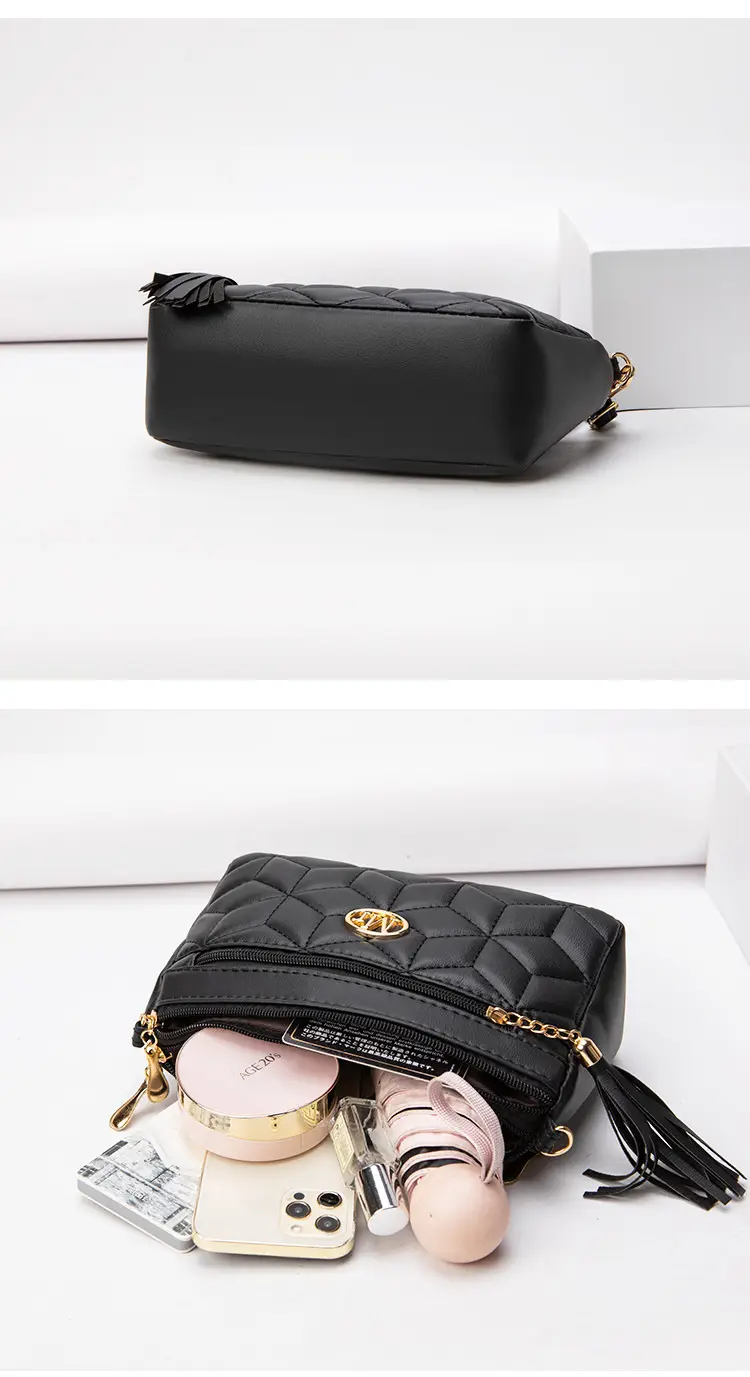 Women's Black Quilted Crossbody Bag 2026 New Model — feature 22