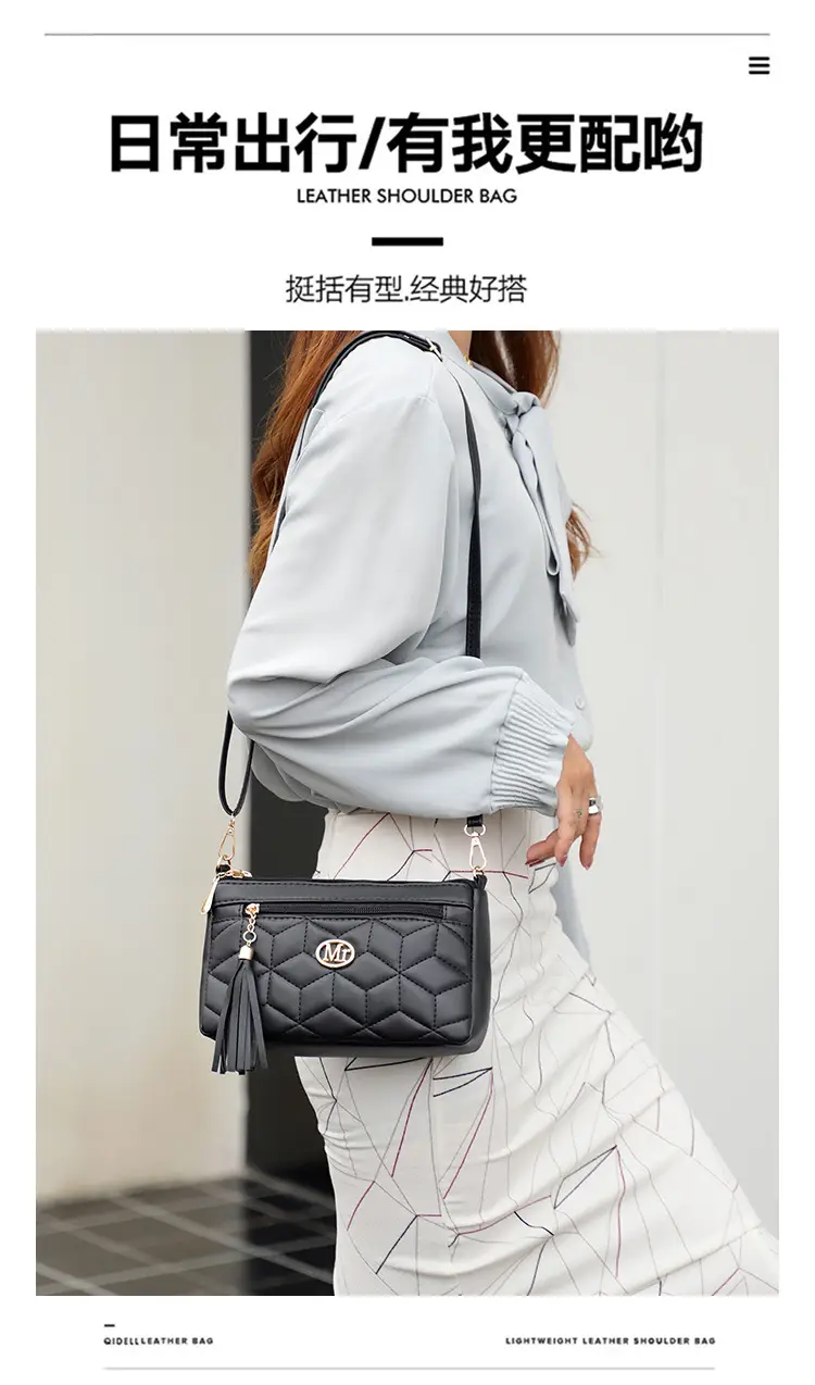 Women's Black Quilted Crossbody Bag 2026 New Model — feature 4