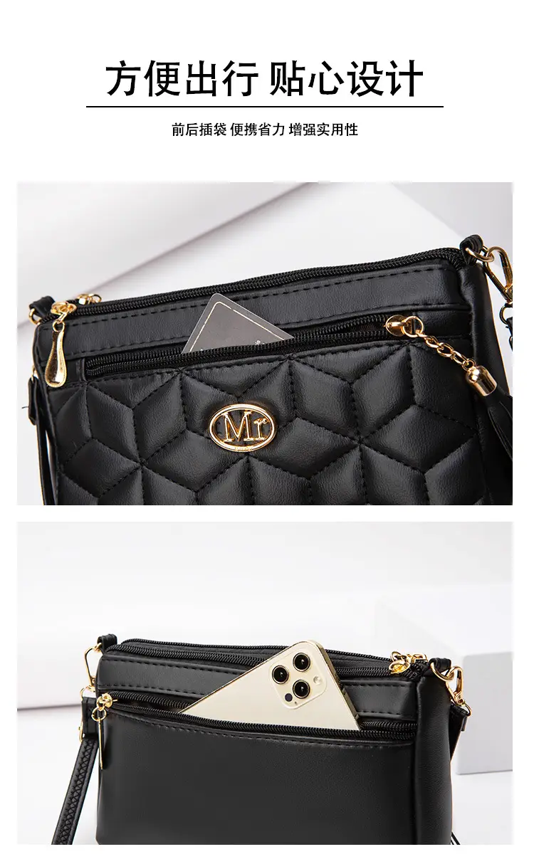 Women's Black Quilted Crossbody Bag 2026 New Model — feature 8
