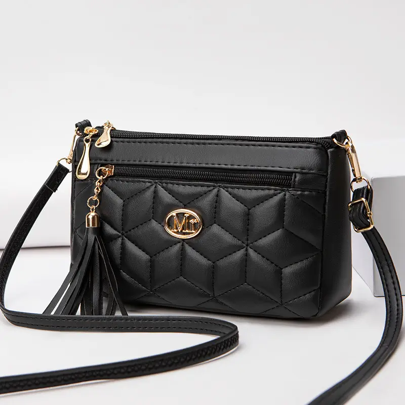 Women's Black Quilted Crossbody Bag 2026 New Model - Image 6
