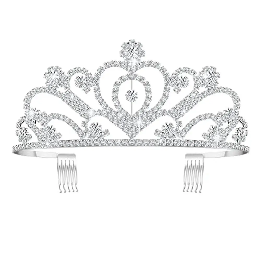 Prom King Queen Crown Baroque Queen Crown Tiara Crystal Crown Party Birthday Crown - Image 10