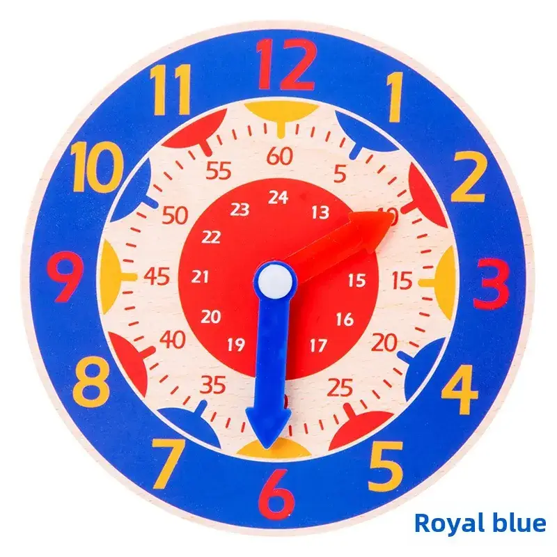 Wooden Time Clock Toy for Kids Educational Learning - Image 10