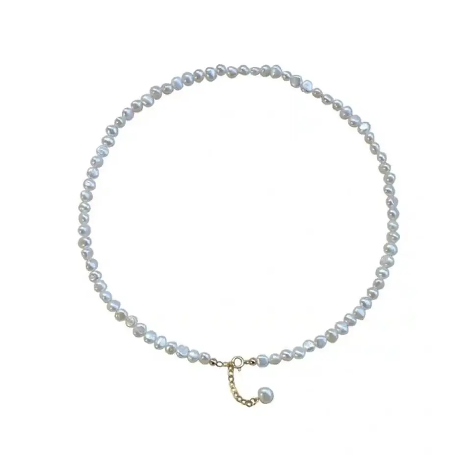 925 Silver Buckle Pearl Necklace Female Niche Design - Image 6