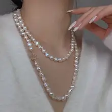 925 Silver Buckle Pearl Necklace Female Niche Design — feature 31