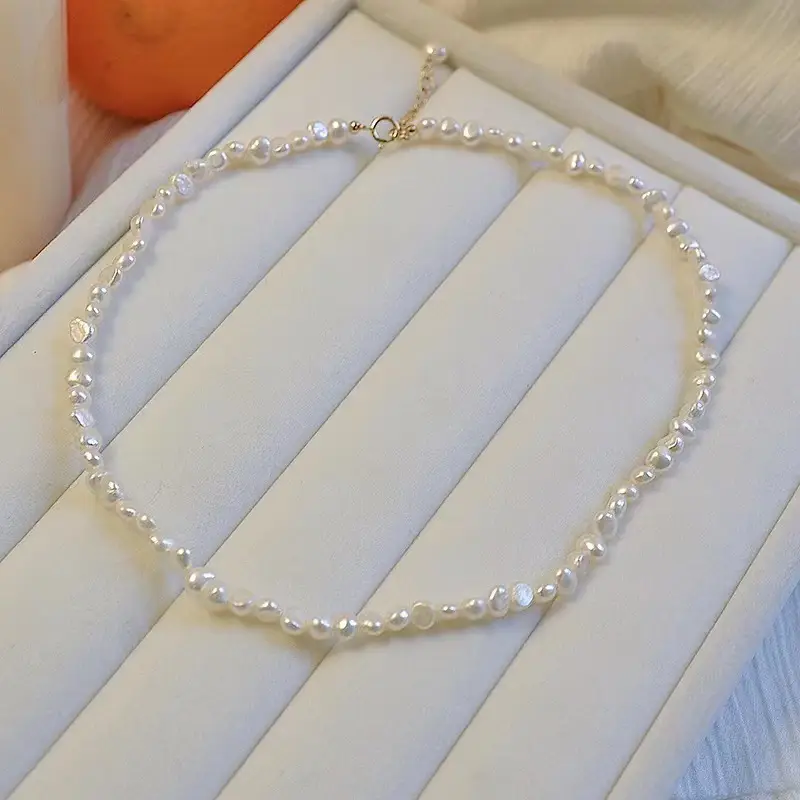 925 Silver Buckle Pearl Necklace Female Niche Design — feature 33