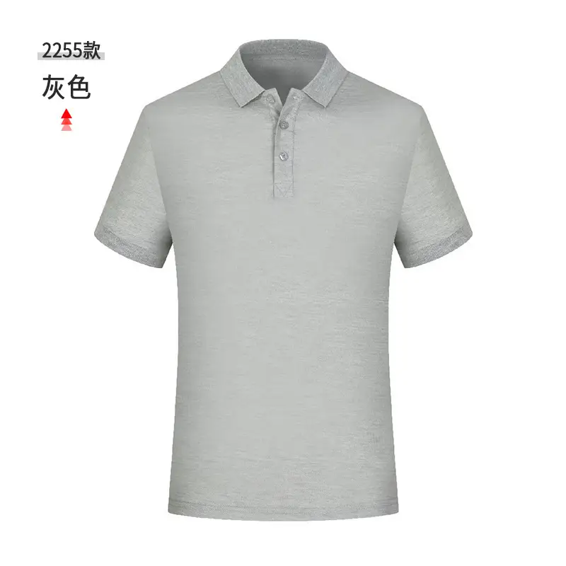 Men White Polo T-Shirt Short Sleeve Summer