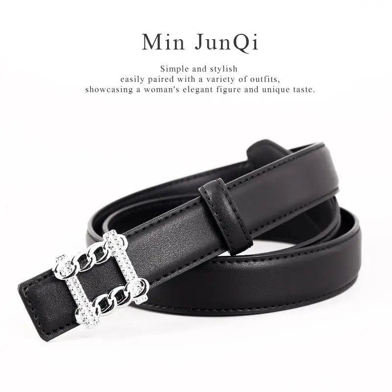 Red Genuine Leather Belt with Silver Buckle for Women - Image 10