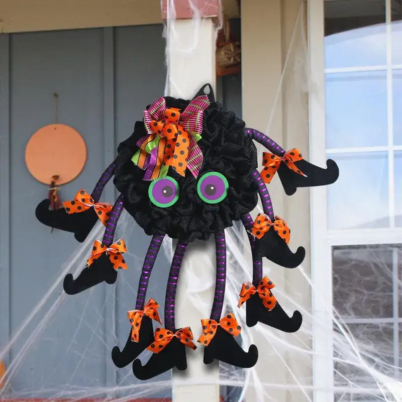 Halloween Multi-Legged Spider Wreath Decoration 192g
