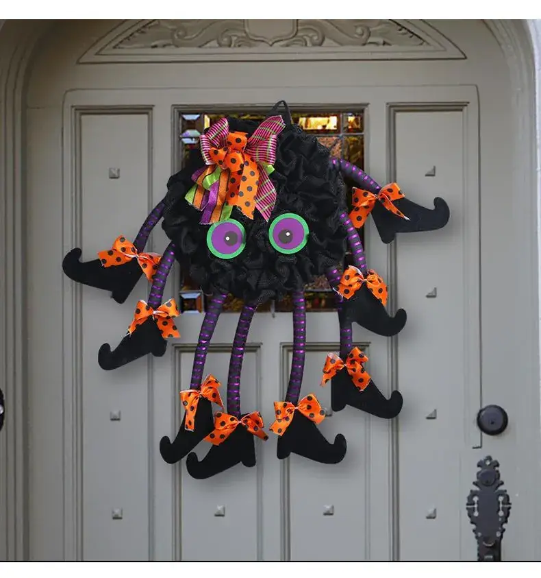 Halloween Multi-Legged Spider Wreath Decoration 192g — feature 5