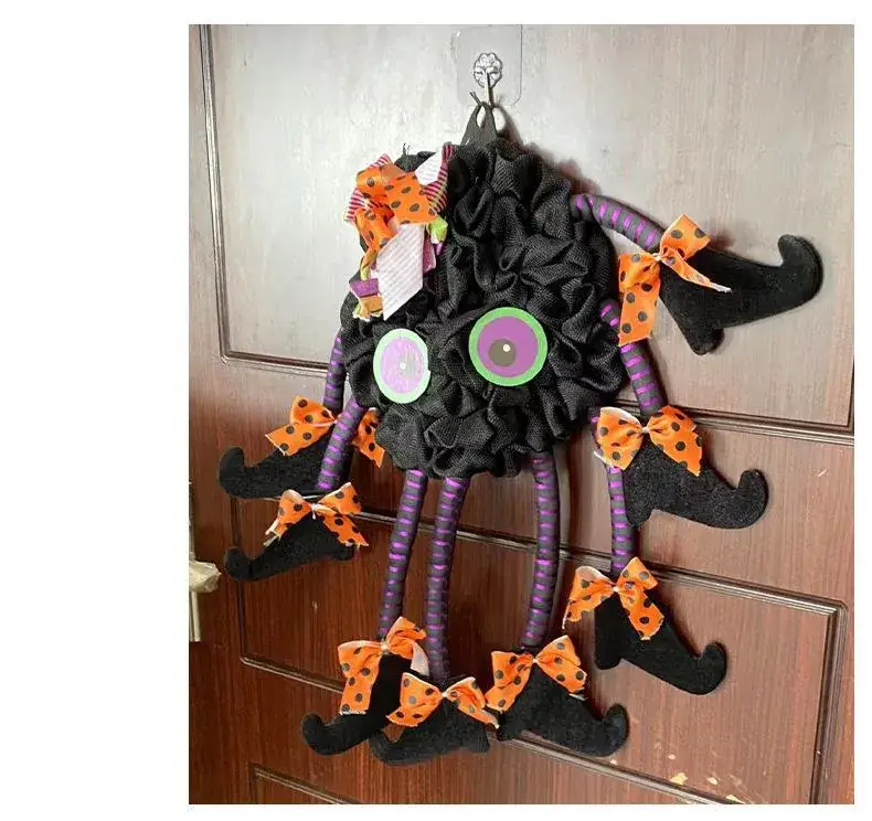 Halloween Multi-Legged Spider Wreath Decoration 192g — feature 9